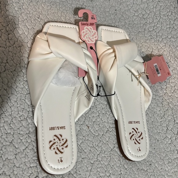 NWT Sam & Libby Taullulah Slide White Sandal - Picture 6 of 7